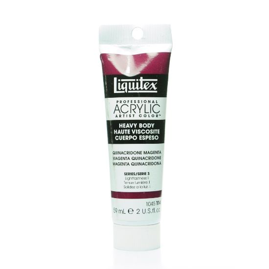 Picture of Liquitex Heavy Body Professional Artist Acrylic Colors, 2 Oz, Quinacridone Magenta, Pack Of 2