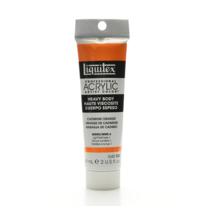 Picture of Liquitex Heavy Body Professional Artist Acrylic Colors, 2 Oz, Cadmium Orange, Pack Of 2