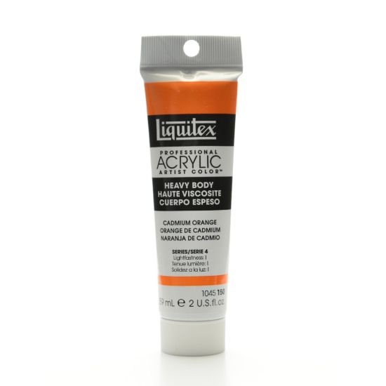 Picture of Liquitex Heavy Body Professional Artist Acrylic Colors, 2 Oz, Cadmium Orange, Pack Of 2