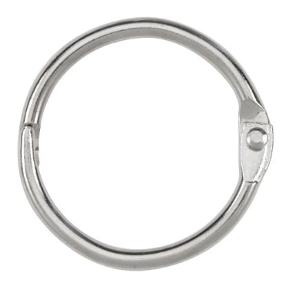 Picture of ACCO Loose-Leaf Rings, 1in Diameter, Silver, Box Of 100