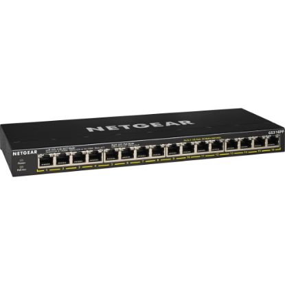 Picture of Netgear GS316PP Ethernet Switch - 16 Ports - 2 Layer Supported - Twisted Pair - Desktop, Wall Mountable, Rack-mountable - 3 YearLifetime Limited Warranty