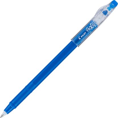 Picture of Pilot FriXion Ball ColorSticks Erasable Ballpoint Pens, Pack of 12, Medium Point, 0.7 mm, Blue Barrel, Blue Ink