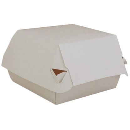 Picture of Southern Champion Tray Paperboard Hamburger Containers, 3-3/8inH x 4-3/8inW x 4-3/8inD, White, Pack Of 500 Containers