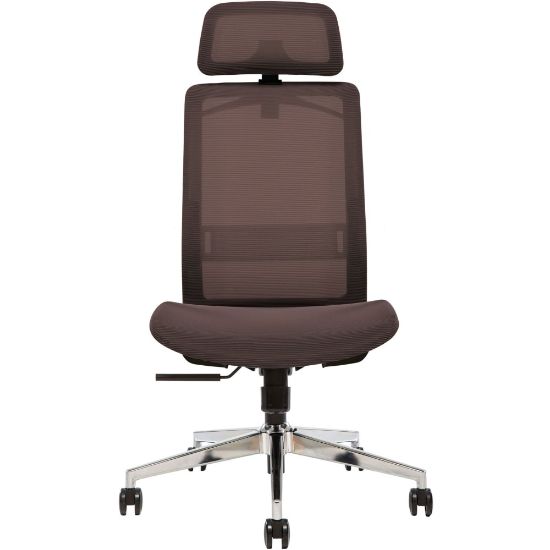 Picture of Sinfonia Sing Ergonomic Mesh High-Back Task Chair, Armless, Headrest, Copper/Black