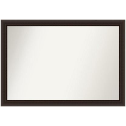 Picture of Amanti Art Narrow Non-Beveled Rectangle Wood-Framed Bathroom Wall Mirror, 27-1/2in x 39-1/2in, Romano Espresso