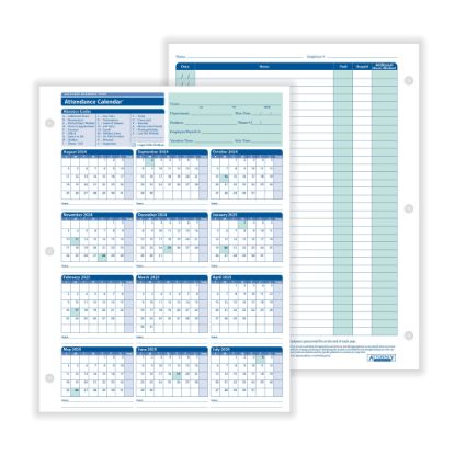 Picture of ComplyRight 2024-2025 Academic Attendance Calendar, 8 1/2in x 11in, Pack Of 50