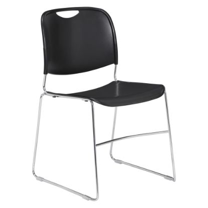 Picture of National Public Seating 8500 Ultra-Compact Stack Chair, Black/Chrome