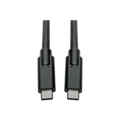 Picture of Tripp Lite USB C to USB Type C Cable 3.1 Gen 1, 5 Gbps 3A Rating M/M 10ft - 640 MB/s - 10 ft - 1 x USB Type C Male Thunderbolt 3 - 1 x USB Type C Male Thunderbolt 3 - Nickel Plated Connector - Gold Plated Contact - Black