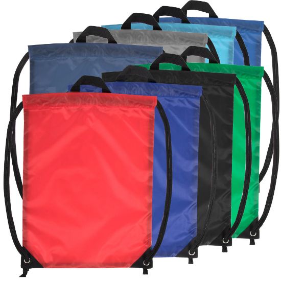 Picture of Trailmaker Basic Drawstring Bags, 18in, Assorted Colors, Pack Of 100 Bags