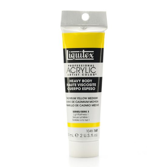 Picture of Liquitex Heavy Body Professional Artist Acrylic Colors, 2 Oz, Cadmium Yellow Medium, Pack Of 2