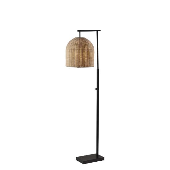 Picture of Adesso Bahama Floor Lamp, 58inH, Natural Rattan/Dark Bronze