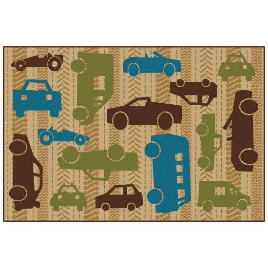 Picture of Carpets for Kids KID$Value Rugs All Autos Activity Rug, 4ft x 6ft, Brown