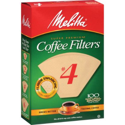 Picture of Melitta Coffee Filters, Cone, No. 4, Pack Of 100