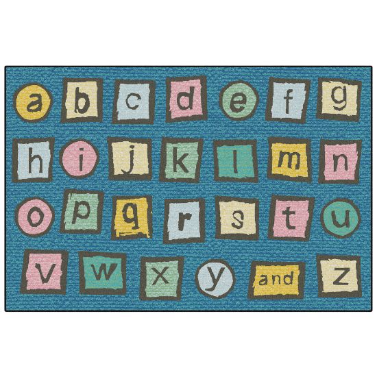 Picture of Carpets for Kids KID$Value Rugs Alphabet Blocks Activity Rug, 3ft x 4ft6in, Dark Blue