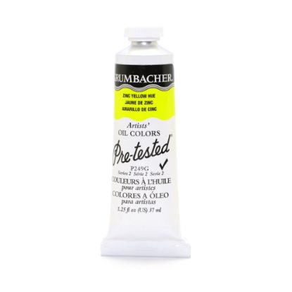 Picture of Grumbacher P249 Pre-Tested Artists Oil Colors, 1.25 Oz, Zinc Yellow Hue, Pack Of 2