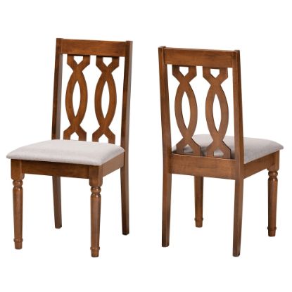 Picture of Baxton Studio Cherese Dining Chairs, Gray/Walnut Brown, Set Of 2 Chairs