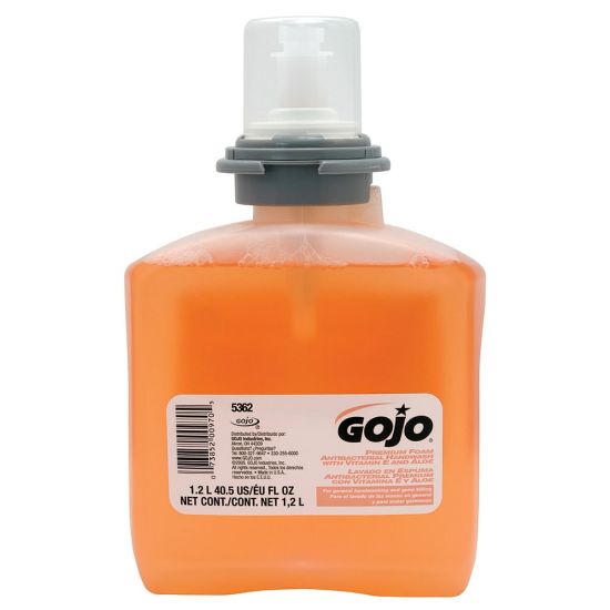 Picture of GOJO TFX Touch-Free Antibacterial Foam Hand Soap, Orange Scent, 40.5 Oz Bottle