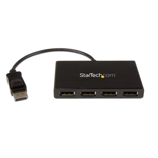 Picture of StarTech.com 4-Port DisplayPort 1.2 Splitter, DisplayPort to 4x DP Multi-Monitor Adapter, Quad 1080p 60Hz Computer MST Hub, Windows Only