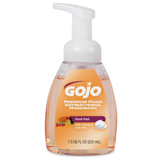 Picture of GOJO Premium Foam Antibacterial Hand Wash Soap, Fresh Fruit Scent, 7.5 Oz Pump Bottle