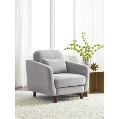 Picture of Serta Sierra Collection Arm Chair, Smoke Gray/Chestnut