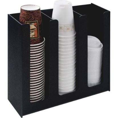 Picture of Vertiflex Cup And Lid Holder Organizer, For 32 Oz. Cups, Black