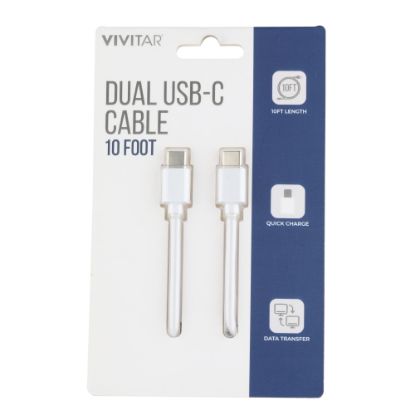 Picture of Vivitar USB-C Charging Cable, 10ft, White, NIL3010