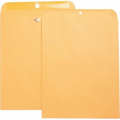 Picture of Business Source Heavy-duty Clasp Envelopes - Clasp - #105 - 11 1/2in Width x 14 1/2in Length - 28 lb - Clasp - Kraft - 100 / Box - Brown Kraft