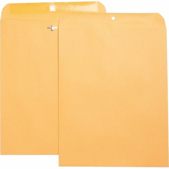 Picture of Business Source Heavy-duty Clasp Envelopes - Clasp - #105 - 11 1/2in Width x 14 1/2in Length - 28 lb - Clasp - Kraft - 100 / Box - Brown Kraft