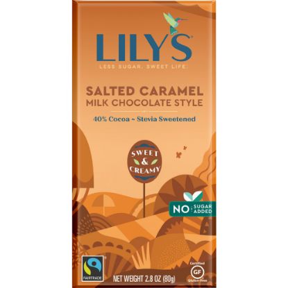 Picture of Lilys Salted Caramel Milk Chocolate Bars, 2.8 Oz, Pack Of 12 Bars