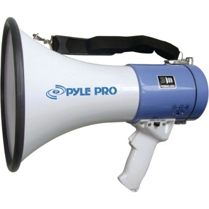 Picture of Pyle Professional Piezo 50W Dynamic Megaphone, 9-1/2inH x 9-1/4inW x 13-1/2inD, White