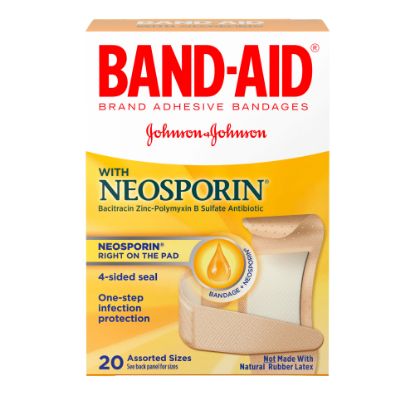 Picture of Band-Aid Brand Antibiotic Bandages, Assorted Sizes, Box Of 20