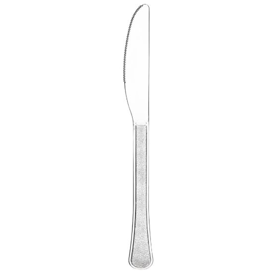 Picture of Amscan 8019 Solid Heavyweight Plastic Knives, Clear, 50 Knives Per Pack, Case Of 3 Packs