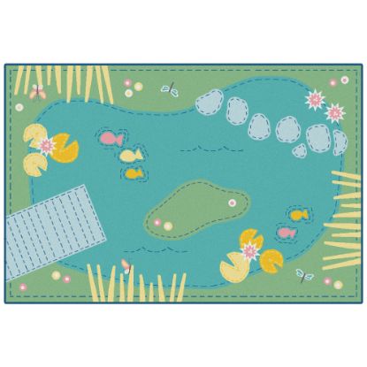 Picture of Carpets For Kids KID$Value Rugs Tranquil Pond Activity Rug, 4ft x 6ft, Green