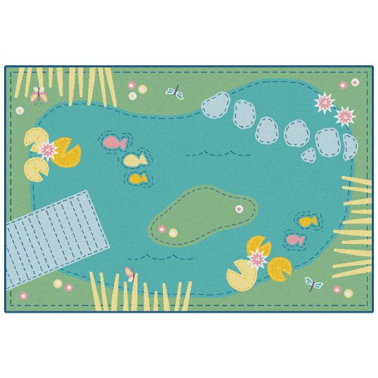 Picture of Carpets For Kids KID$Value Rugs Tranquil Pond Activity Rug, 4ft x 6ft, Green