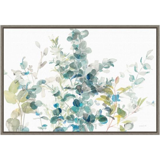 Picture of Amanti Art Eucalyptus I White Crop by Danhui Nai Framed Canvas Wall Art Print, 16inH x 23inW, Greywash