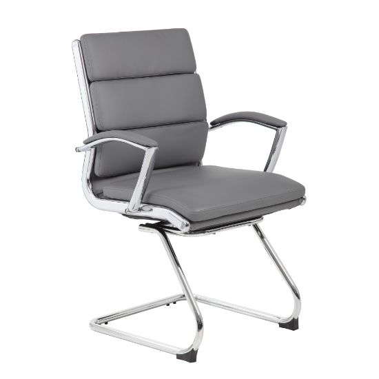 Picture of Boss Office Products Ergonomic Guest Chair, Gray/Chrome/Gray