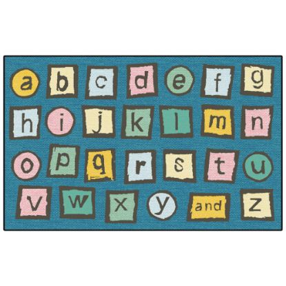 Picture of Carpets for Kids KID$Value PLUS Alphabet Blocks Activity Rug, 7ft6in x 12ft , Dark Blue