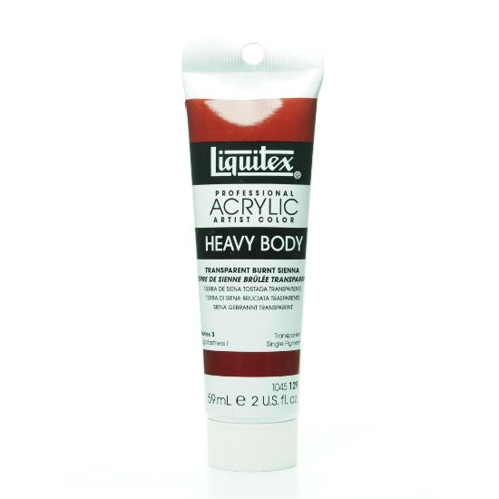 Picture of Liquitex Heavy Body Professional Artist Acrylic Colors, 2 Oz, Transparent Burnt Sienna, Pack Of 2