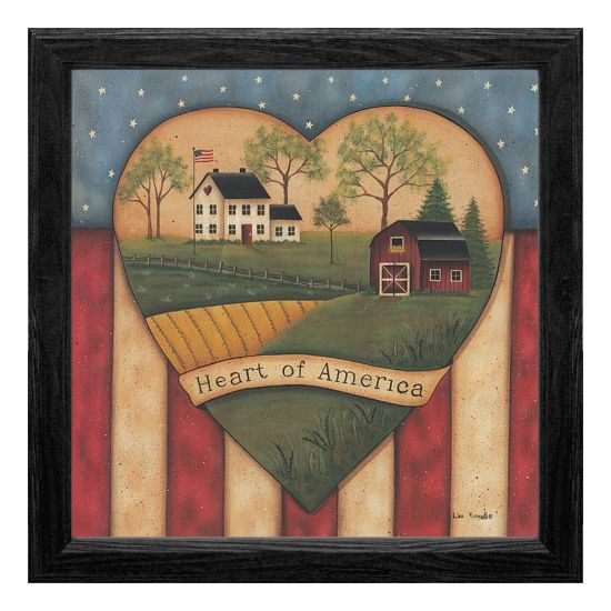 Picture of Timeless Frames Americana Framed Artwork, 12in x 12in, Heart Of America