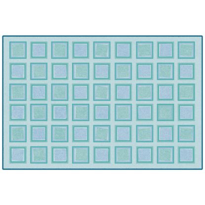 Picture of Carpets for Kids KID$Value PLUS Squared Decorative Rug, 6ft x 9ft, Blue