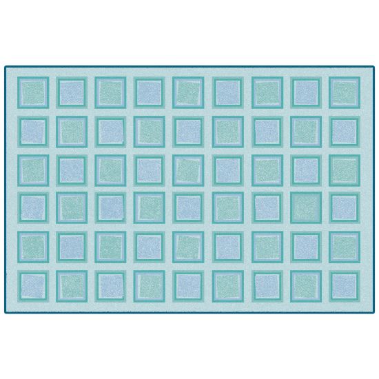 Picture of Carpets for Kids KID$Value PLUS Squared Decorative Rug, 6ft x 9ft, Blue