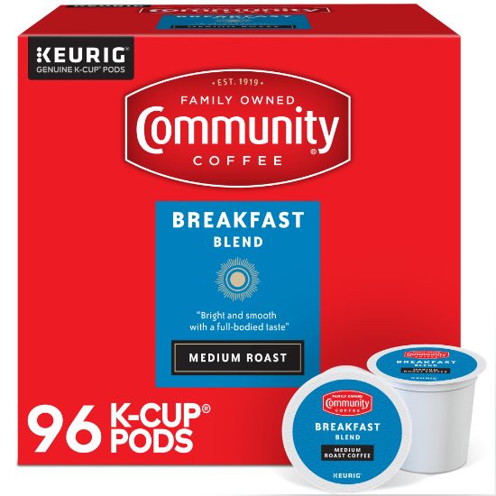 Picture of Community Coffee Keurig Single Serve K-Cup Pods, Breakfast Blend, Medium Roast, Box Of 96 Pods