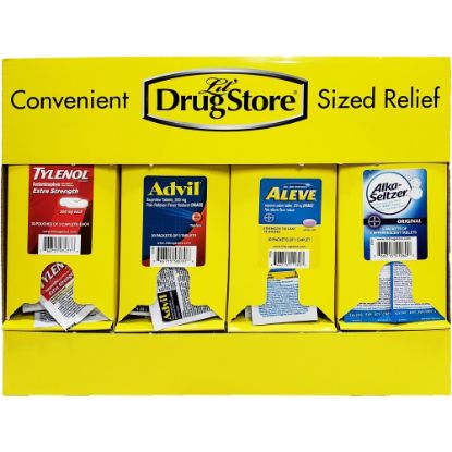 Picture of Lil Drug Store Grab n Go Display Medicine Dispenser - 10.8in Height x 16.5in Width x 2.3in Depth Length - Cardboard Case - 1 Each