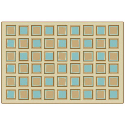 Picture of Carpets for Kids KID$Value PLUS Squared Decorative Rug, 6ft x 9ft, Tan