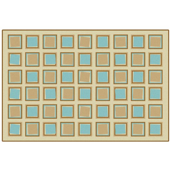 Picture of Carpets for Kids KID$Value PLUS Squared Decorative Rug, 6ft x 9ft, Tan