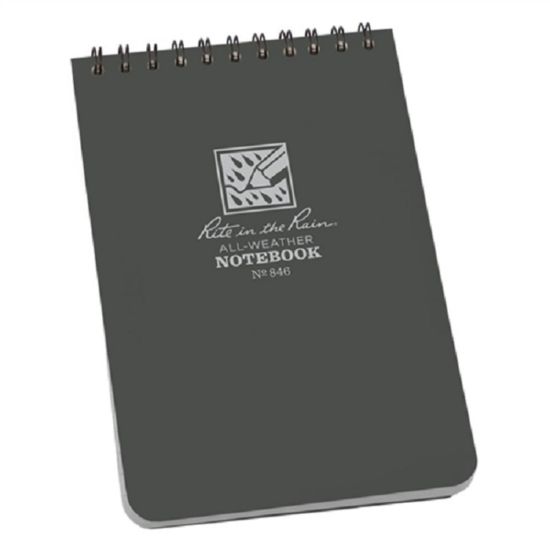 Picture of Rite in the Rain All-Weather Spiral Notebooks, Top, 4in x 6in, 100 Pages, (50 Sheets), Gray, Pack Of 12 Notebooks