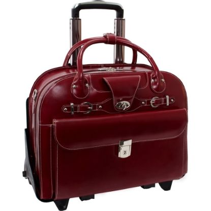 Picture of McKleinUSA Roseville Leather Ladies Briefcase, Red