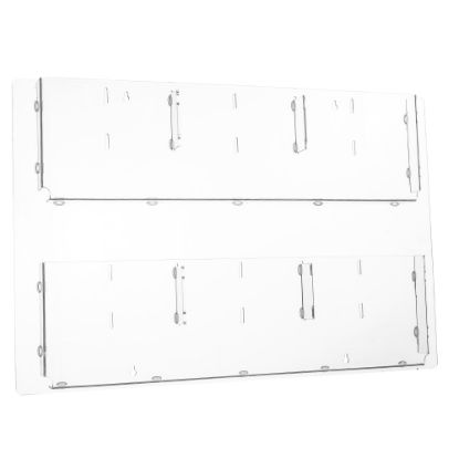 Picture of Alpine Adjustable Pockets Hanging Magazine Rack, 23inH x 29inW x 2inD, Clear