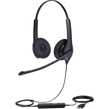 Picture of Jabra BIZ 1500 Headset - Stereo - USB - Wired - 32 Ohm - 20 Hz - 6.80 kHz - Over-the-head - Binaural - Supra-aural - 7.55 ft Cable - Noise Canceling