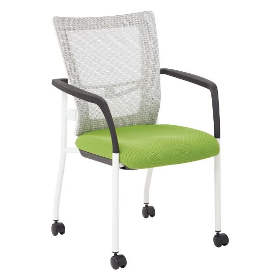 Picture of Office Star ProGrid Mesh Mid-Back Visitors Chair, White/Green